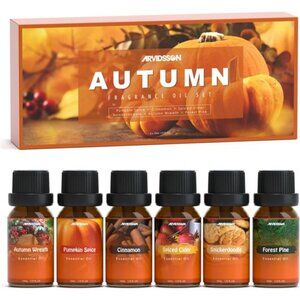 Autumn Fragrance Oil Set, Fall‎ Essential Oils for Diffuser and Candle Making